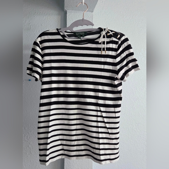 Lauren Ralph Lauren Tops - Lauren Ralph Lauren Black and White Striped Top